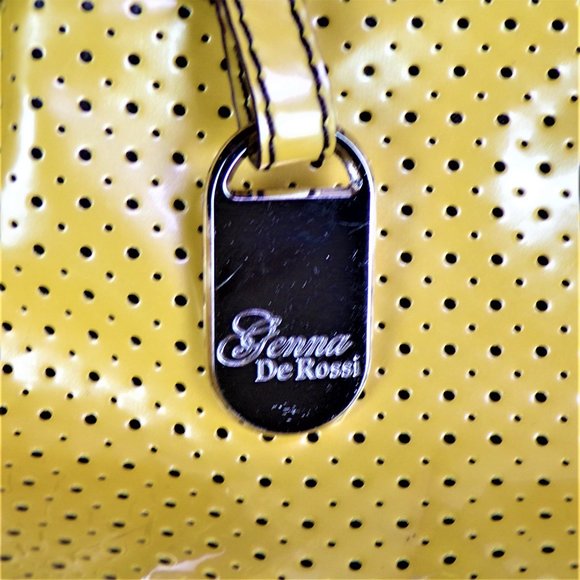 Yellow Perforated Women's Handbag - Picture 12 of 13